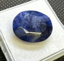 Oval Cut Blue Sapphire Gemstone 13.55 Ct