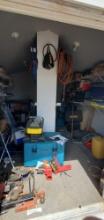 Shed full of power tools handtools automotive Wagner Paint Crew sprayer @ FARM