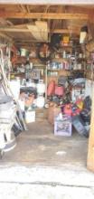 Shed full of landscaping tools Craftsman gas Eager-1 Poulan 2300 chainsaws @ Farm