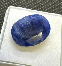 Oval Cut Blue Sapphire Gemstone 12.95Ct