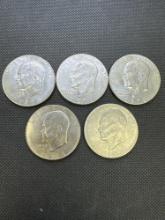 5 Eisenhower dollars 1971/1978 113.0 Grams