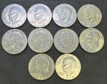 10 1974 Eisenhower Dollars 226.0 Grams