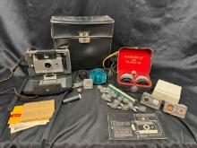 Polaroid Automatic 100 Land Camera and accessory kit