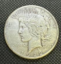 1922-S Silver Peace Dollar 90% Silver Coin
