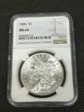 NGC MS64 1886 Morgen Silver Dollar