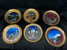 6 Lands of Fable Collectors Plates Porcelain Etienne