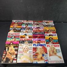 Box of approx. 45 Playboy adult magazines 2000s