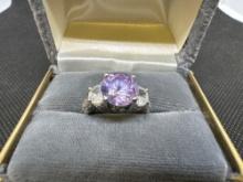 2 Amethyst and Topaz Rings