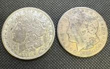 2x 1921 Morgan Silver Dollars 90% Silver Coins 1.85 Oz