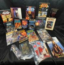 Large Lot of Star Wars Books, Comic Graphic Novels, Magazines more