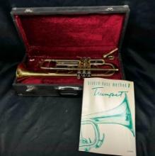 Trumpet with hard case and Breathe Easy book