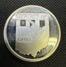 Spirit Of Ohio 1 Troy Ounce .999 Fine Silver Bullion Coin