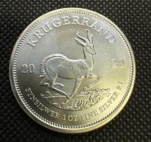 2020 South Africa 1 Troy Ounce .999 Fine Silver Krugerrand Bullion Coin