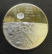 History Of Flight Viking Search For Life On Mars 1976 Sterling Silver Coin 1.31 Oz