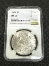 NGC MS63 1885 Morgen Silver Dollar