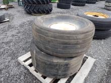 (2) Firestone 21.5L-16.1 Tires & Rims
