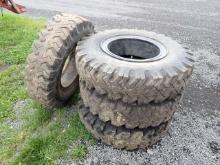 (4) Goodyear 10.00-20 Tires & Rims