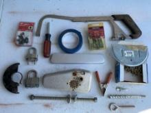 Hacksaw, Screws, Coaxial Staples, Lock & Toggle Bolts