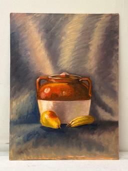 Fruit Oil Paintings & Graphite Drawing