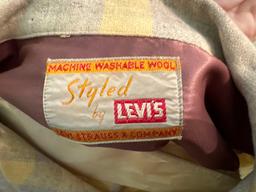 Vintage Levis Wool Plaid Button Down Shirt