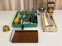 Kitchen Utensils, Cheese Slicer, Electric Knife & Ball Mason Dome Lids & Kerr Mason Caps