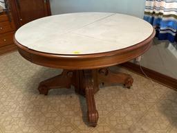 Vintage Wood Dining Table with Leaves