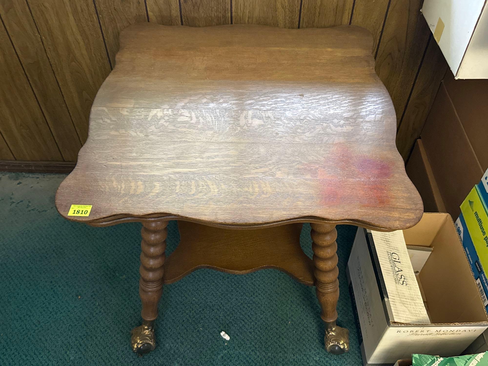 Antique Parlor Table with Ball & Claw Feet