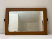 Antique Mirror with Wood Frame