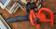 black and decker blower/vac, bag and attachments.