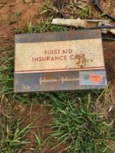Metal first aid case and cord