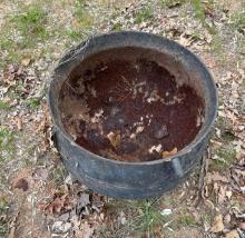 Antique cast-iron pot