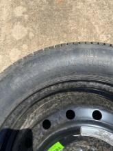 Spare tire and wheel only five lug 420 KPA 60 psi fair tire only key one 5590 D 17