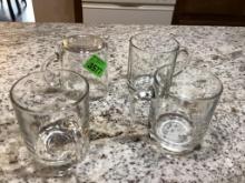 Clear glass mugs