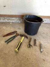tools and bucket