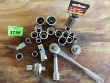 sockets and ratchet 3/8 drive