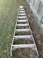 One sided aluminum ladder one piece of it is gone 9 foot