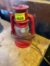 electric light in oil lantern