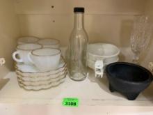 plates, cups and bowls