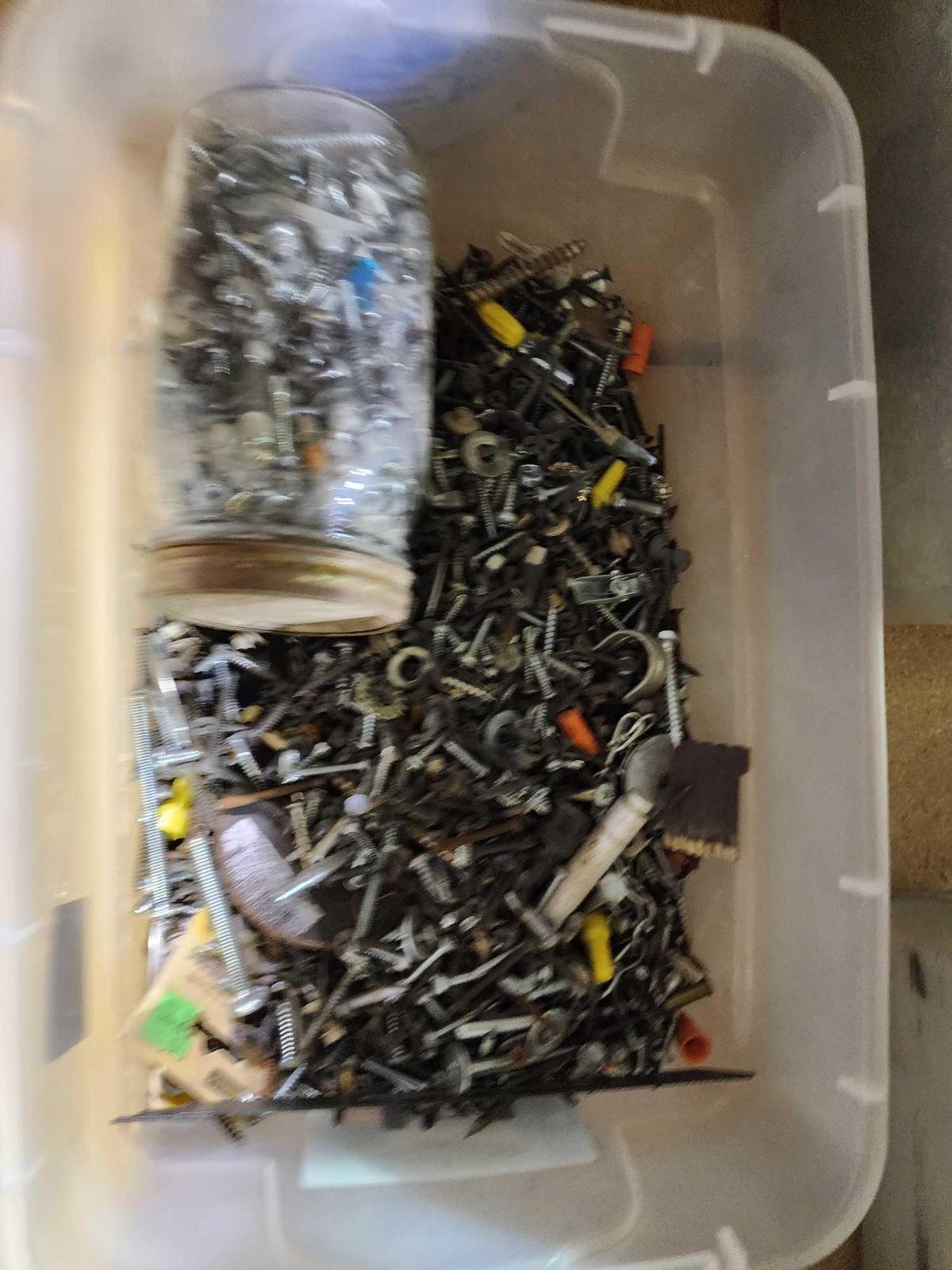 Large amount of miscellaneous screws.