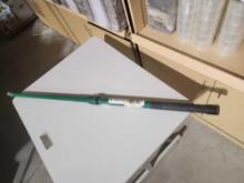 One 18 foot green metal fishing pole.used.