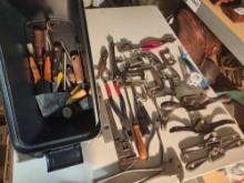 Flambeau 14" dry box with a large assortment of miscellaneous tools. Used.