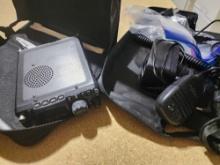 Power supply and hand mic in nylon case and, a Yaesu FT-817 HF, VHF, UHF compact HF amateur