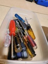 Assorted screwdrivers and nut drivers. Used.