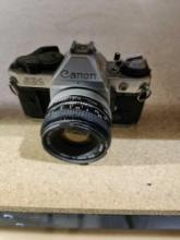 Canon AE-1 35mm camera. Used, but looks and works as it should.