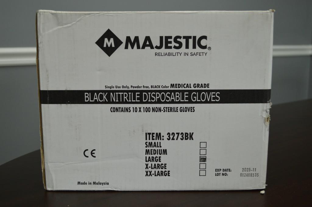 Gloves, Black Nitrile Large