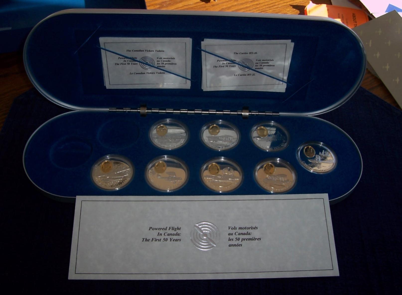 10-Canada $20 silver Aviation coins