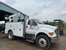 2007 Ford F-750 Service Truck with Crane, VIN # 3FRWF75S37V511976