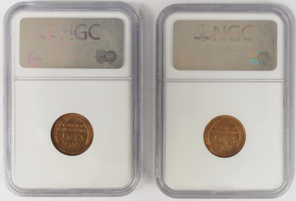 (2) 1936-S LINCOLN CENTS