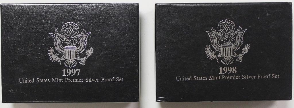 U.S. SILVER PREMIER PROOF SETS: 1997 AND 1998