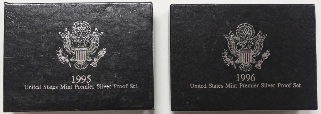U.S. SILVER PREMIER PROOF SETS: 1995 AND 1996